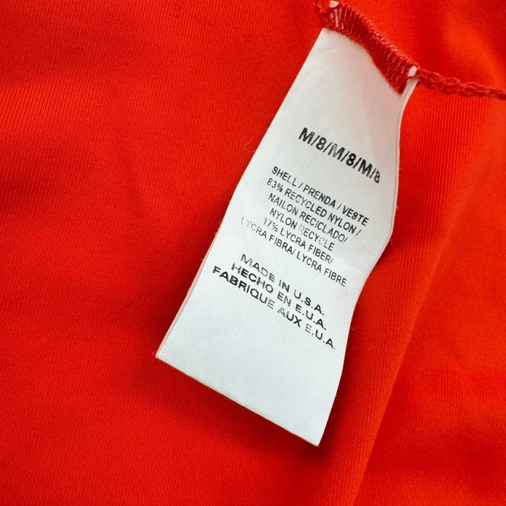 Vitamin A Swimsuit Leah One Piece Low Scoop Back Women's Size Medium Red Orange